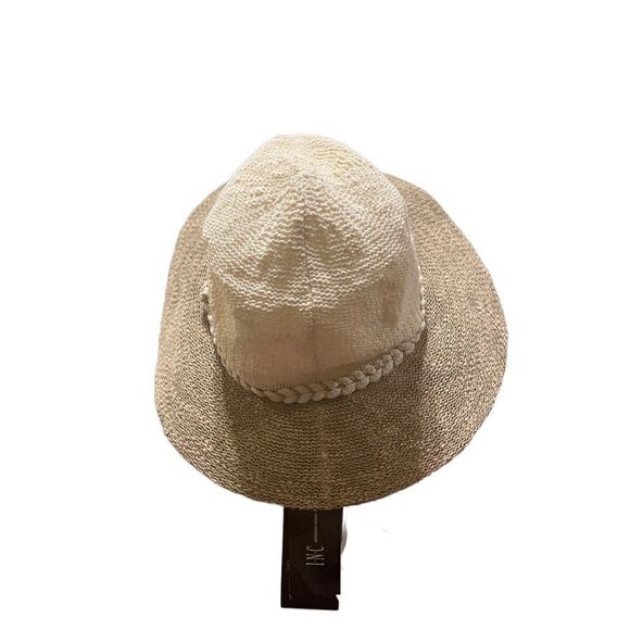 NWT INC International Concepts cream beige hat braid detail - Picture 3 of 7